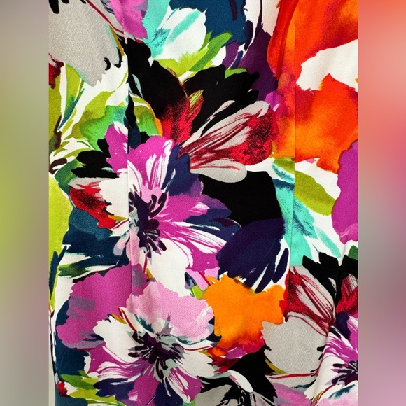 ALYX FLORAL MULTICOLOR SLEEVELESS SHEATH DRESS. KNEE LENGHT. LIKE NEW! - Picture 8 of 15